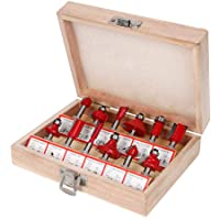 Gobesty Juego de brocas de fresado de madera de 6-35 mm- kit de herramientas de carpintería con punta de carburo de…
